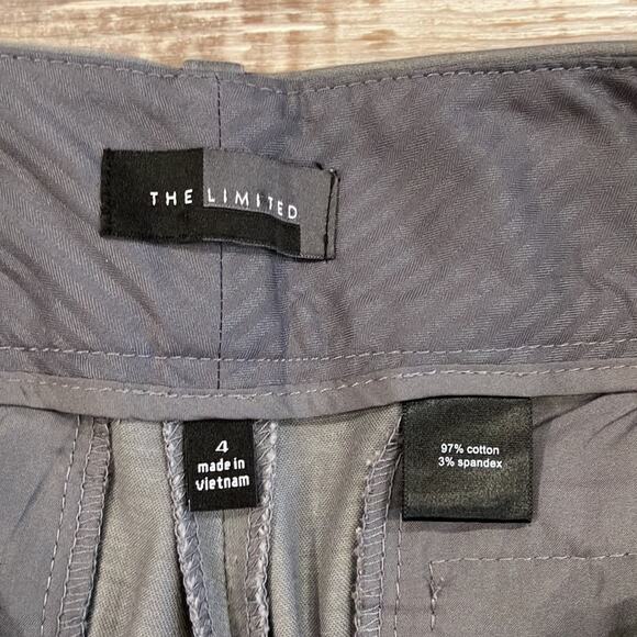 THE LIMITED Grey Sleek Mid Rise Straight Leg Dress Pants Size 4 - Picture 5 of 9